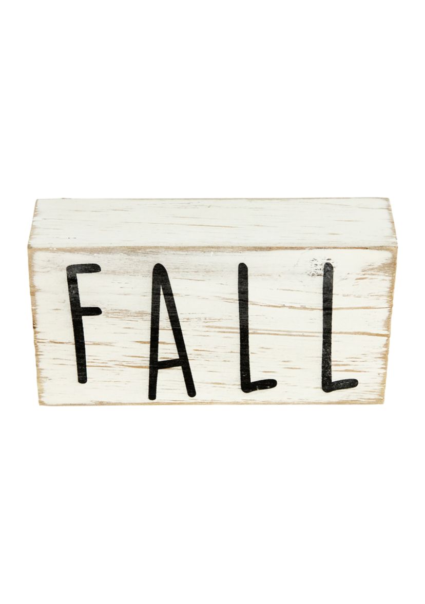 6 inch Distressed Wood Autumn Harvest Fall Sign