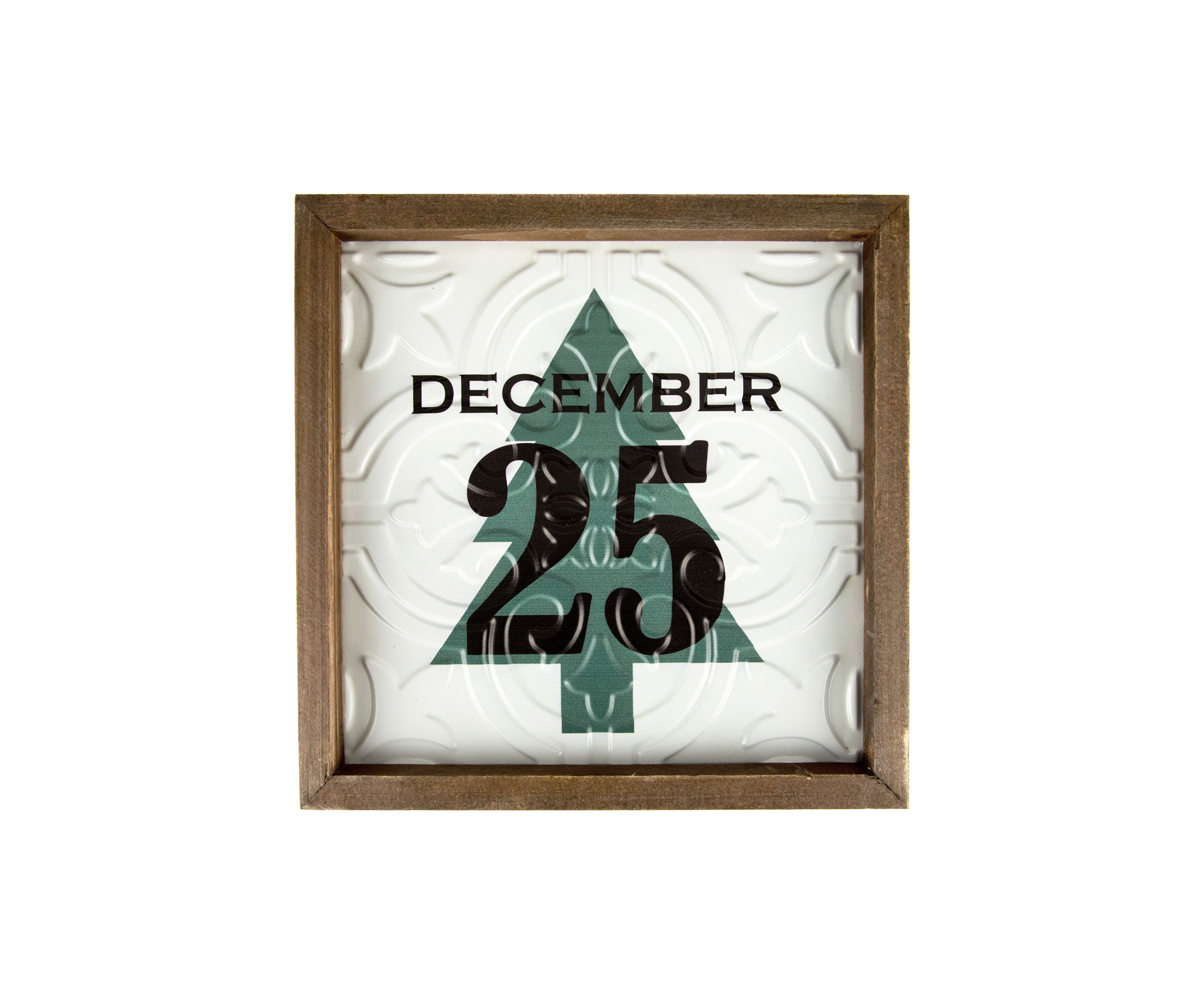 9.75Inch Framed December 25 Christmas Wall Sign