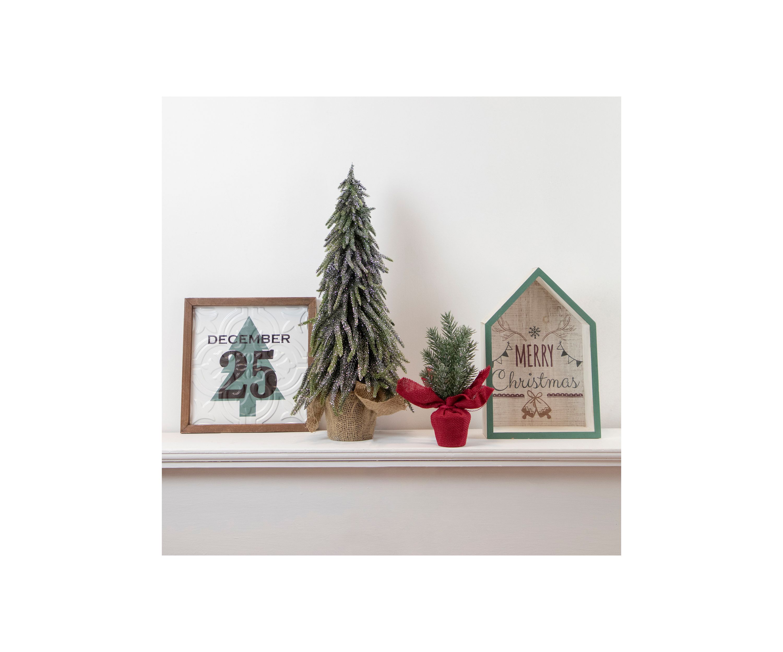 9.75Inch Framed December 25 Christmas Wall Sign
