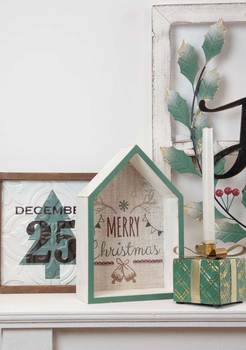 9.75Inch Framed December 25 Christmas Wall Sign