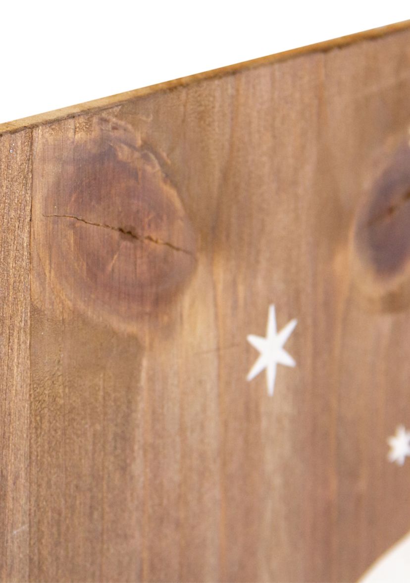 16Inch Square Nativity Scene Wooden Christmas Plaque