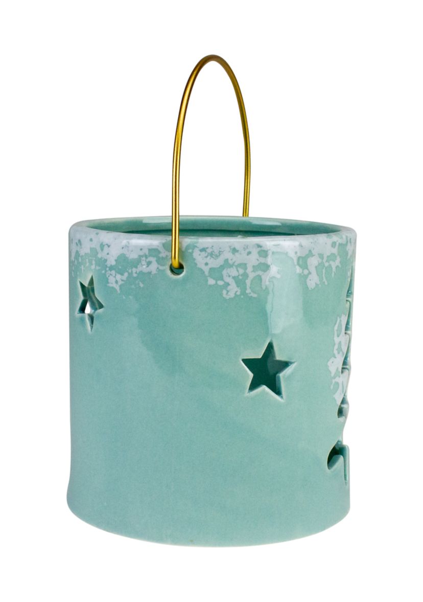 4.25Inch Green Christmas Tree Cutout Tea Light Candle Holder