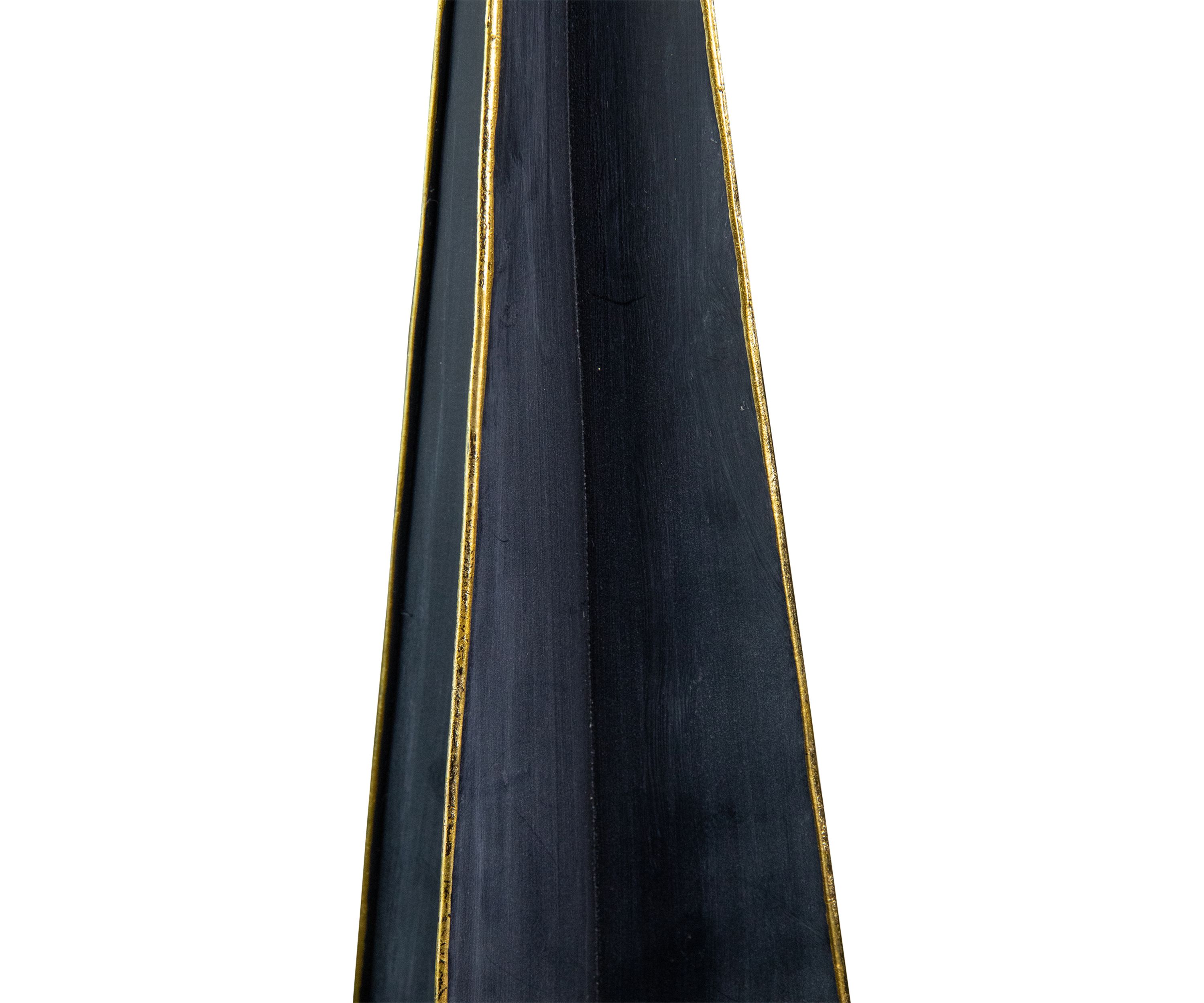 20Inch Blue and Gold Triangular Christmas Tree Tabletop Decor