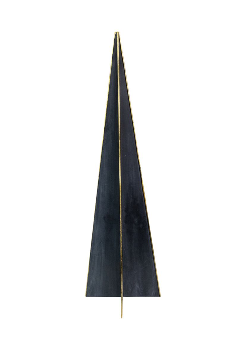 20Inch Blue and Gold Triangular Christmas Tree Tabletop Decor