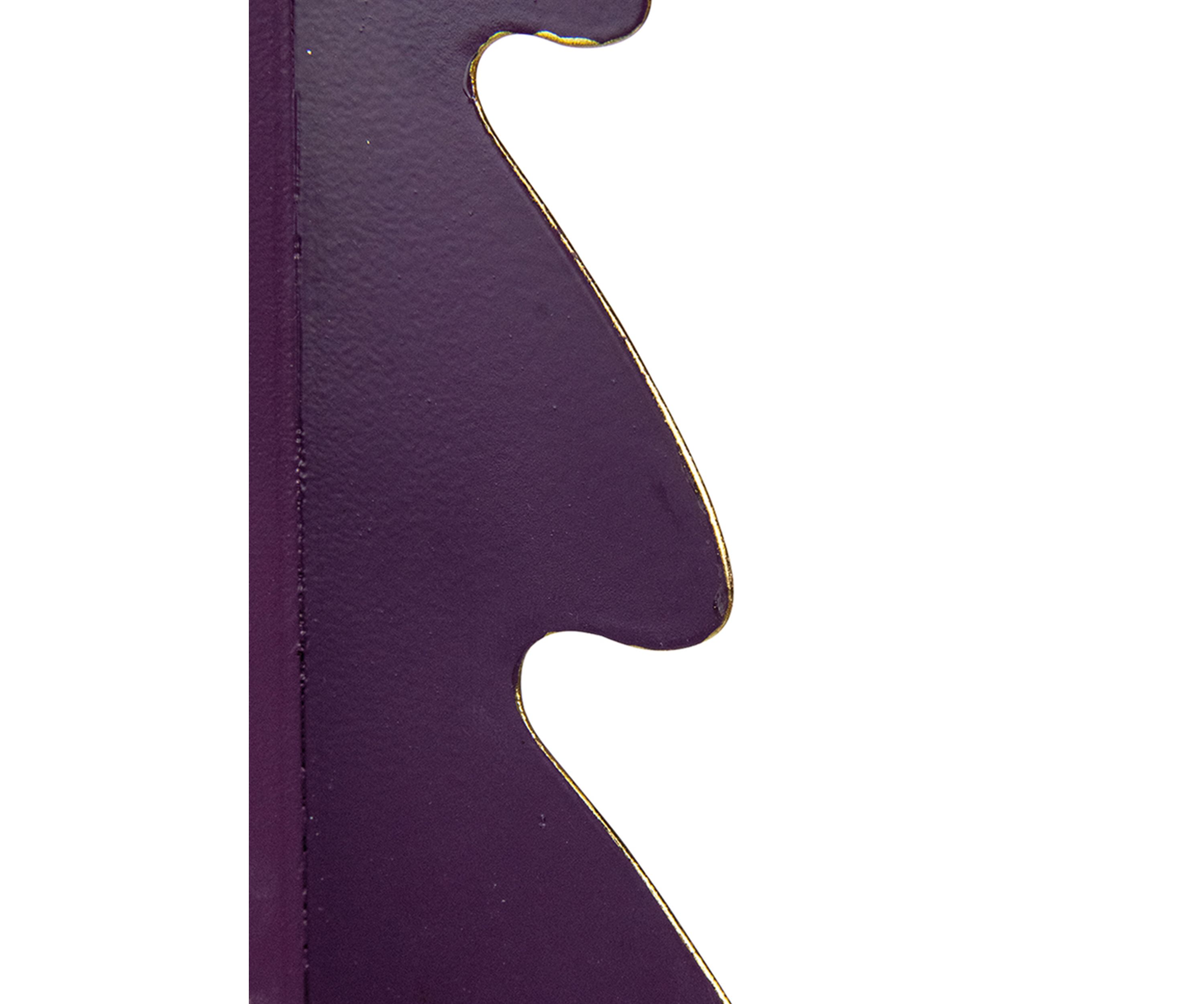 12Inch Purple Triangular Christmas Tree with a Curved Design Tabletop Decor