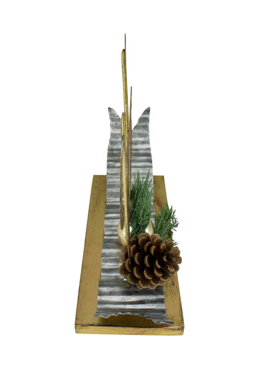 11Inch Pine and Pine Cone InchNOELInch Tabletop Christmas Decor