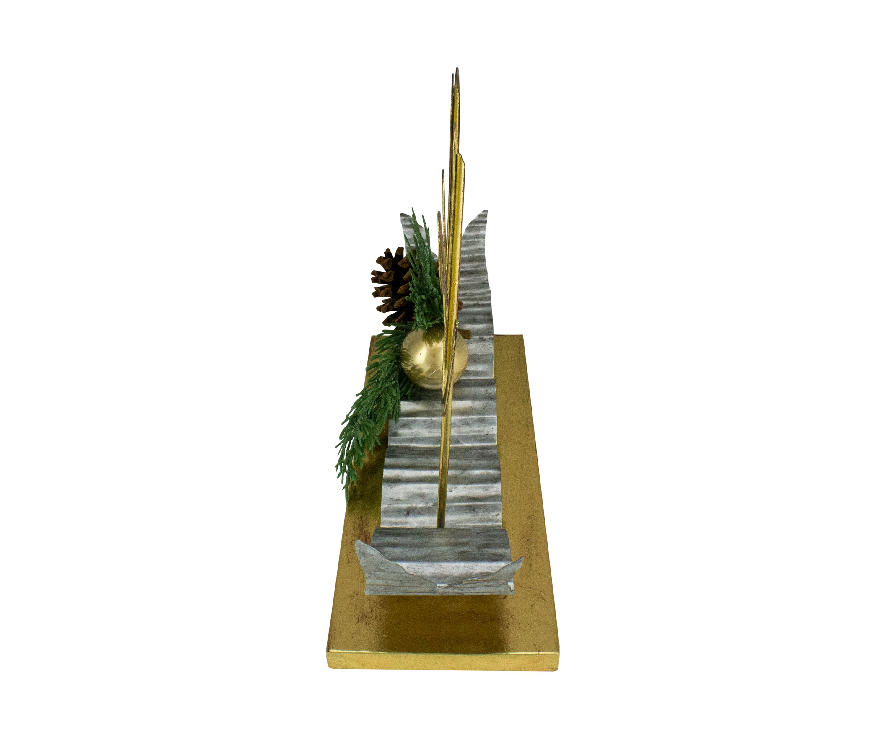 11Inch Pine and Pine Cone InchNOELInch Tabletop Christmas Decor