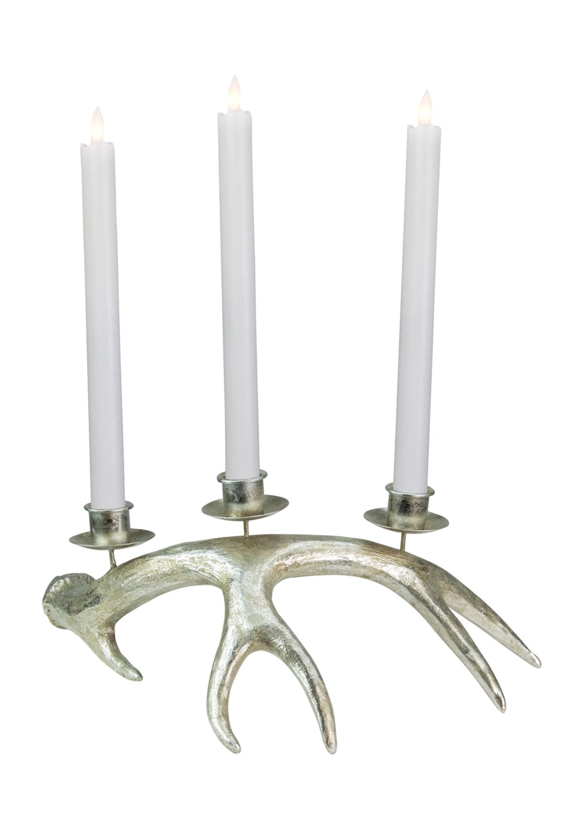 12Inch Champagne Deer Antler Christmas Taper Candle Holder