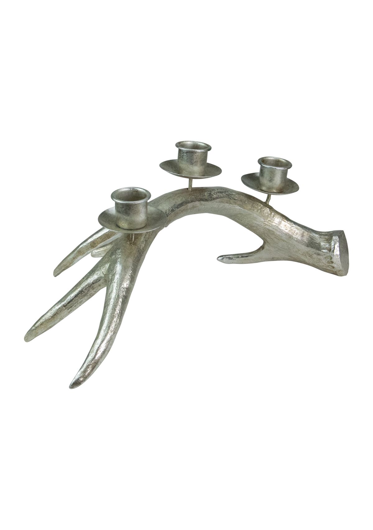 12Inch Champagne Deer Antler Christmas Taper Candle Holder