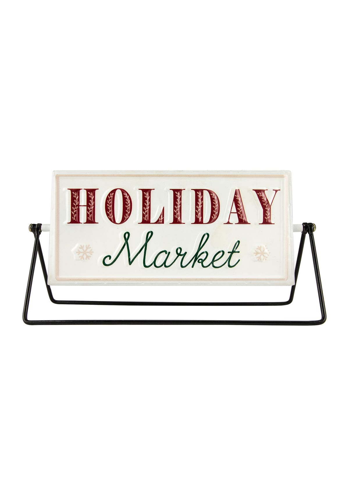 10.25Inch Merry Christmas/Holiday Market Reversible Tabletop Sign