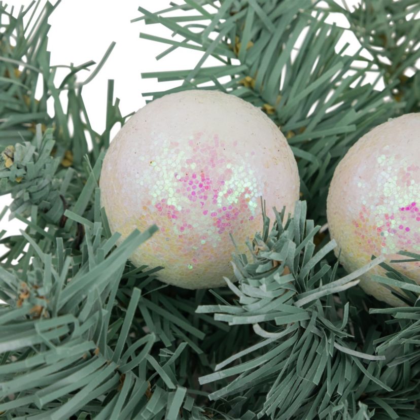 18inch Decorated Pine Artificial Christmas Swag with Silver Bells