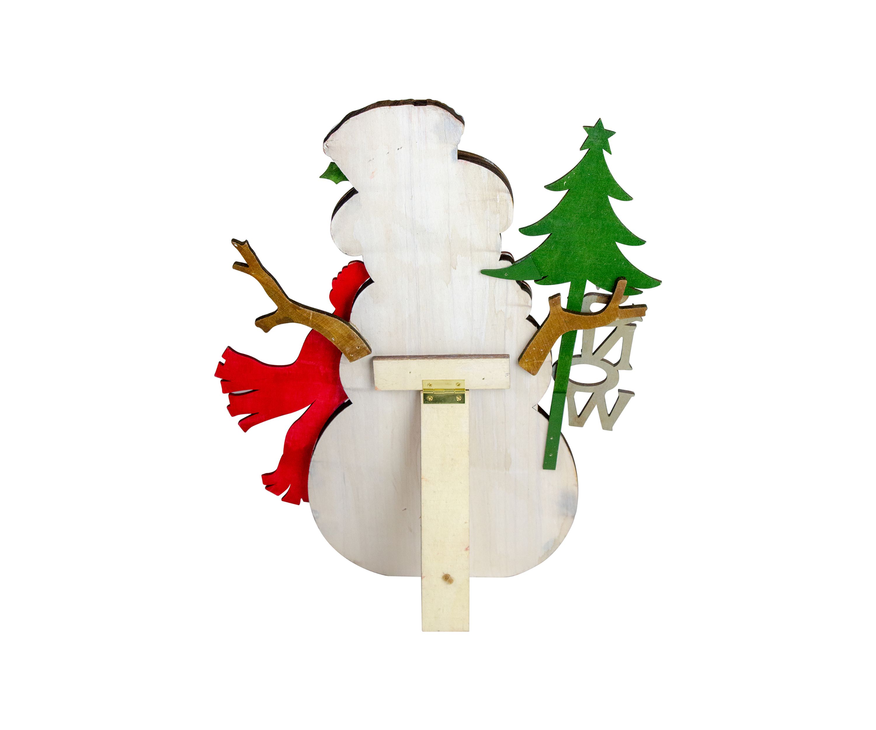 18Inch Snowman with Snow Sign Wooden Christmas Decoration