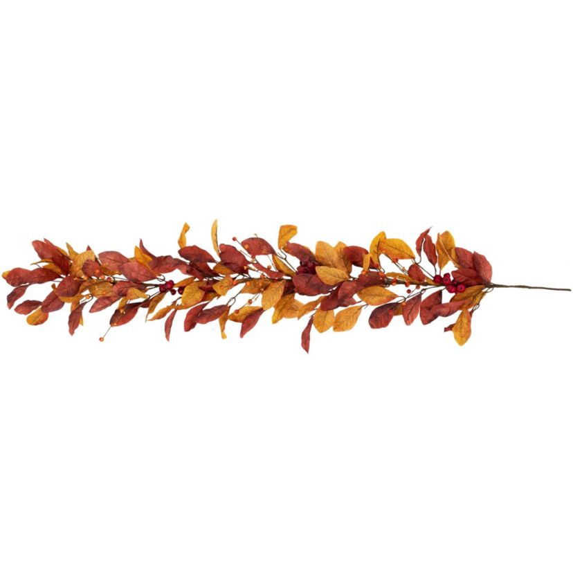 5 x 8" Berries with Orange and Red Leaves Artificial Fall Harvest Garland  Unlit