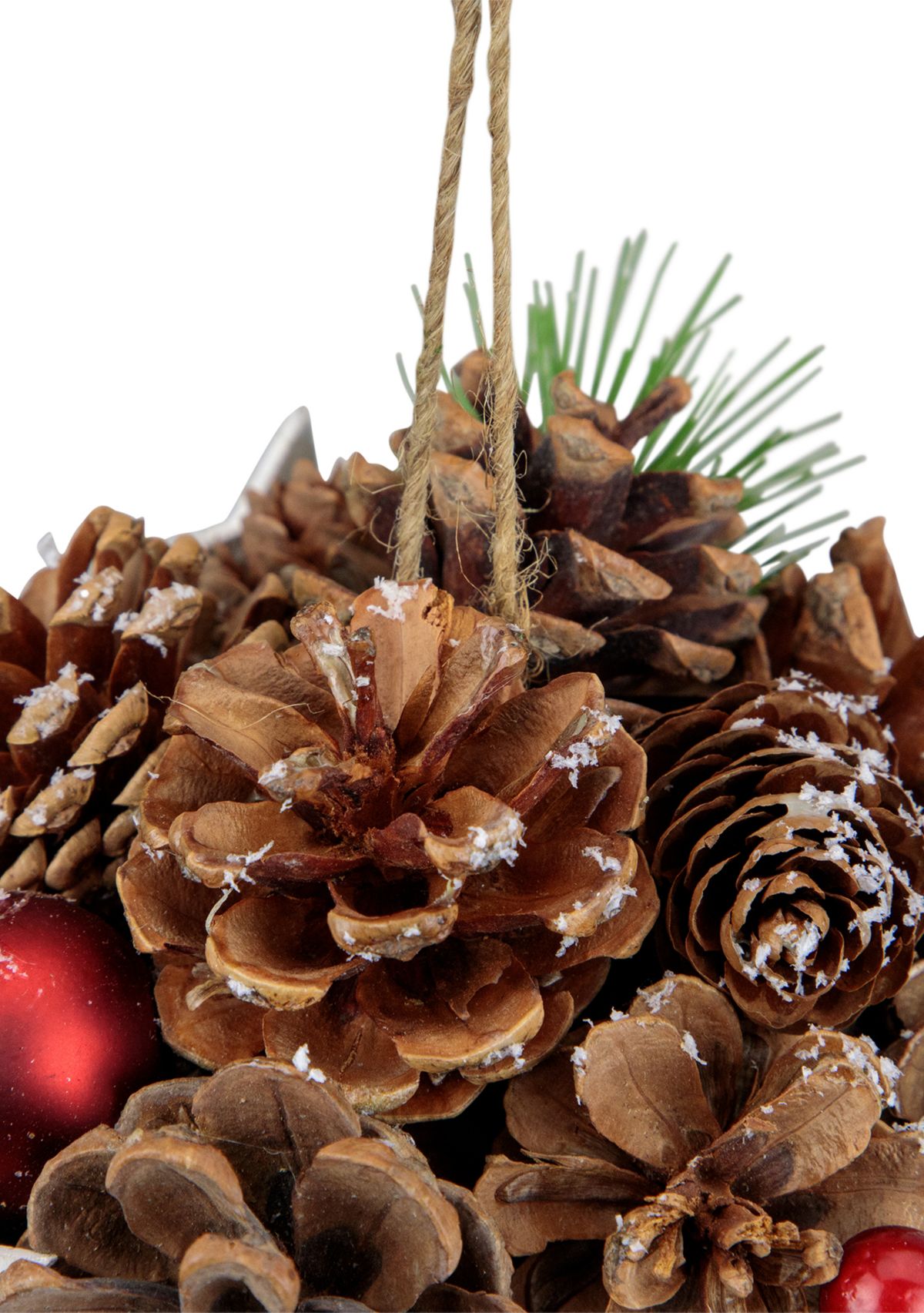 6Inch Pine Cones  Stars and Balls Hanging Christmas Ornament