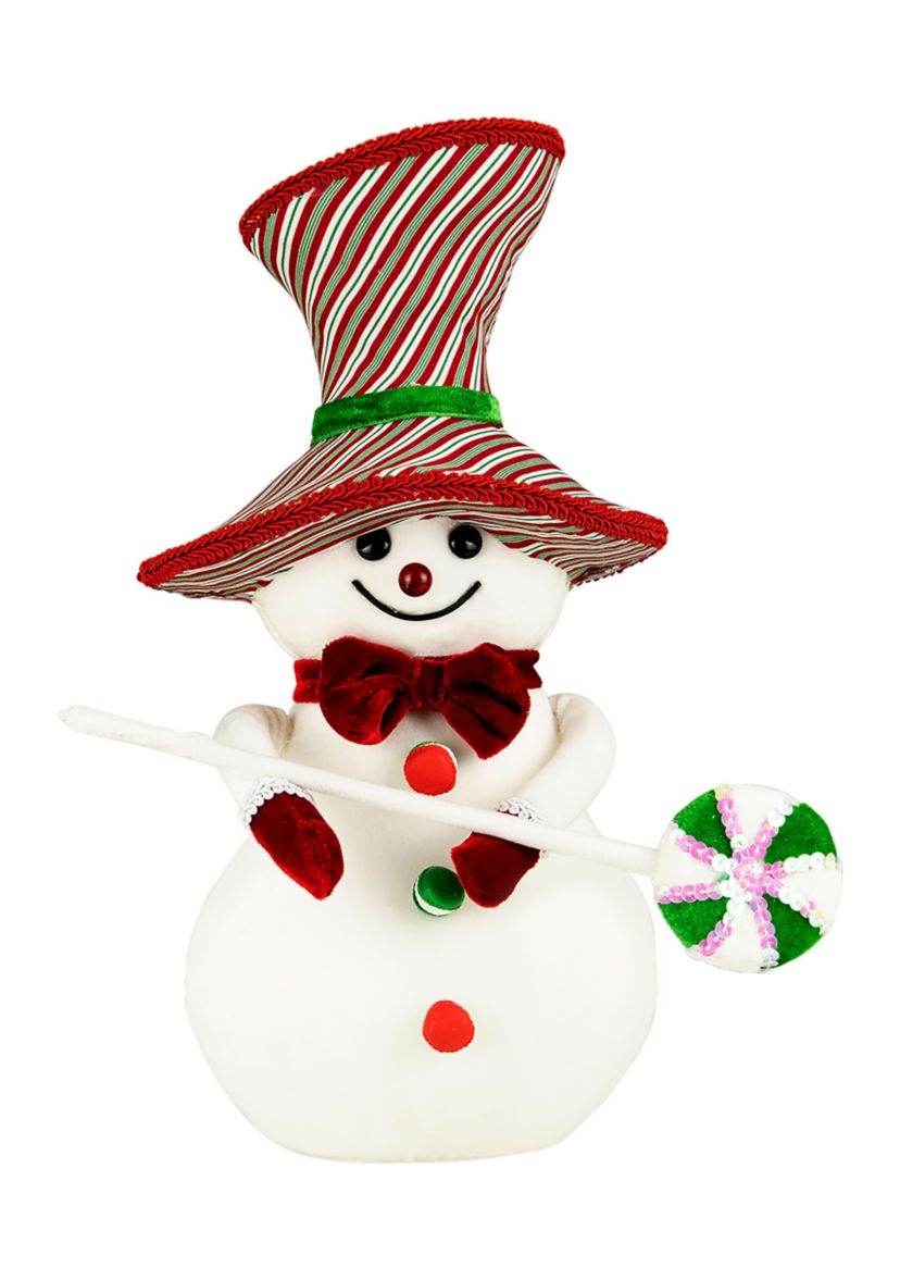 15Inch Snowman with Lollipop Christmas Decoration