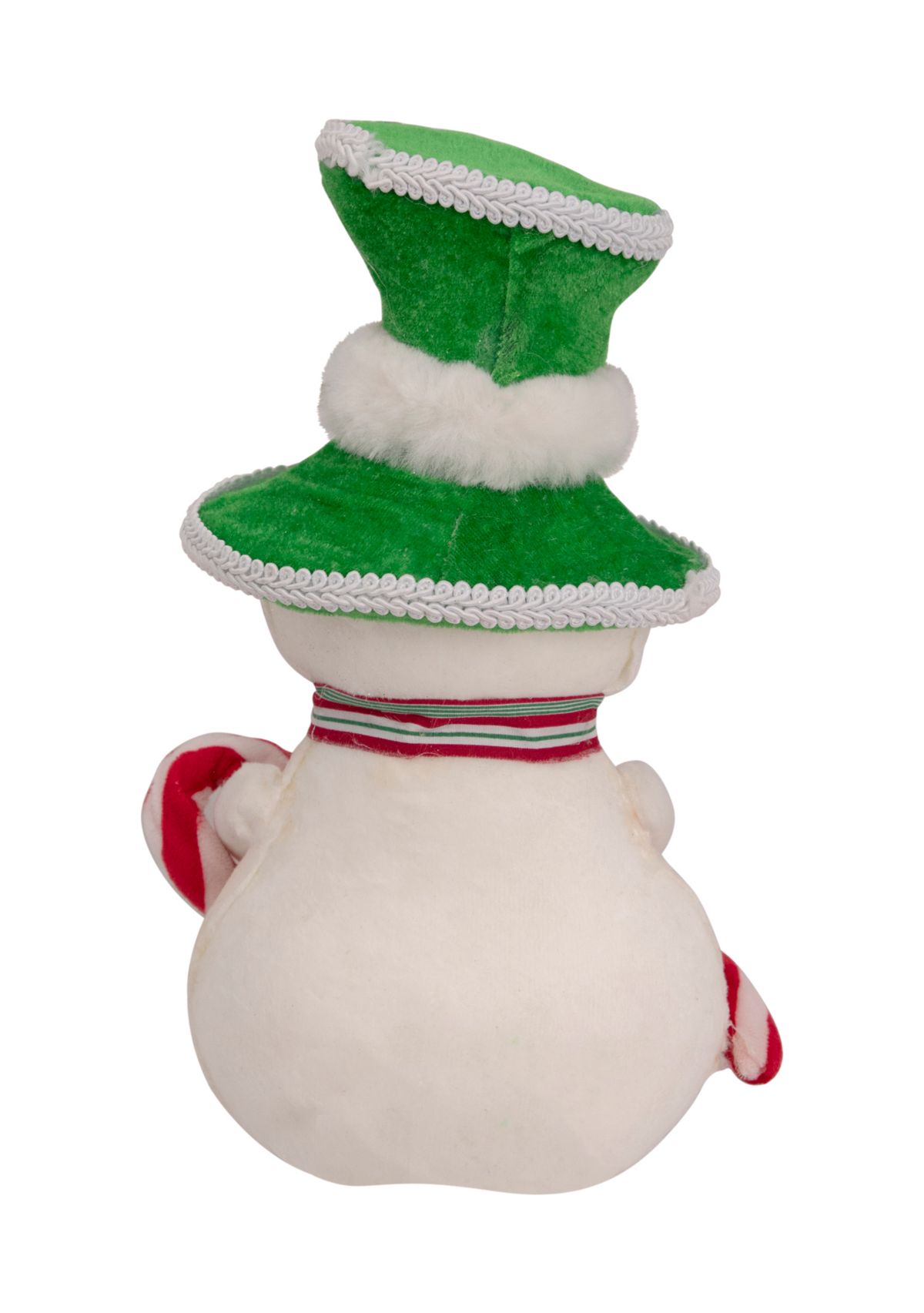 10Inch Snowman with Candy Cane Christmas Figure