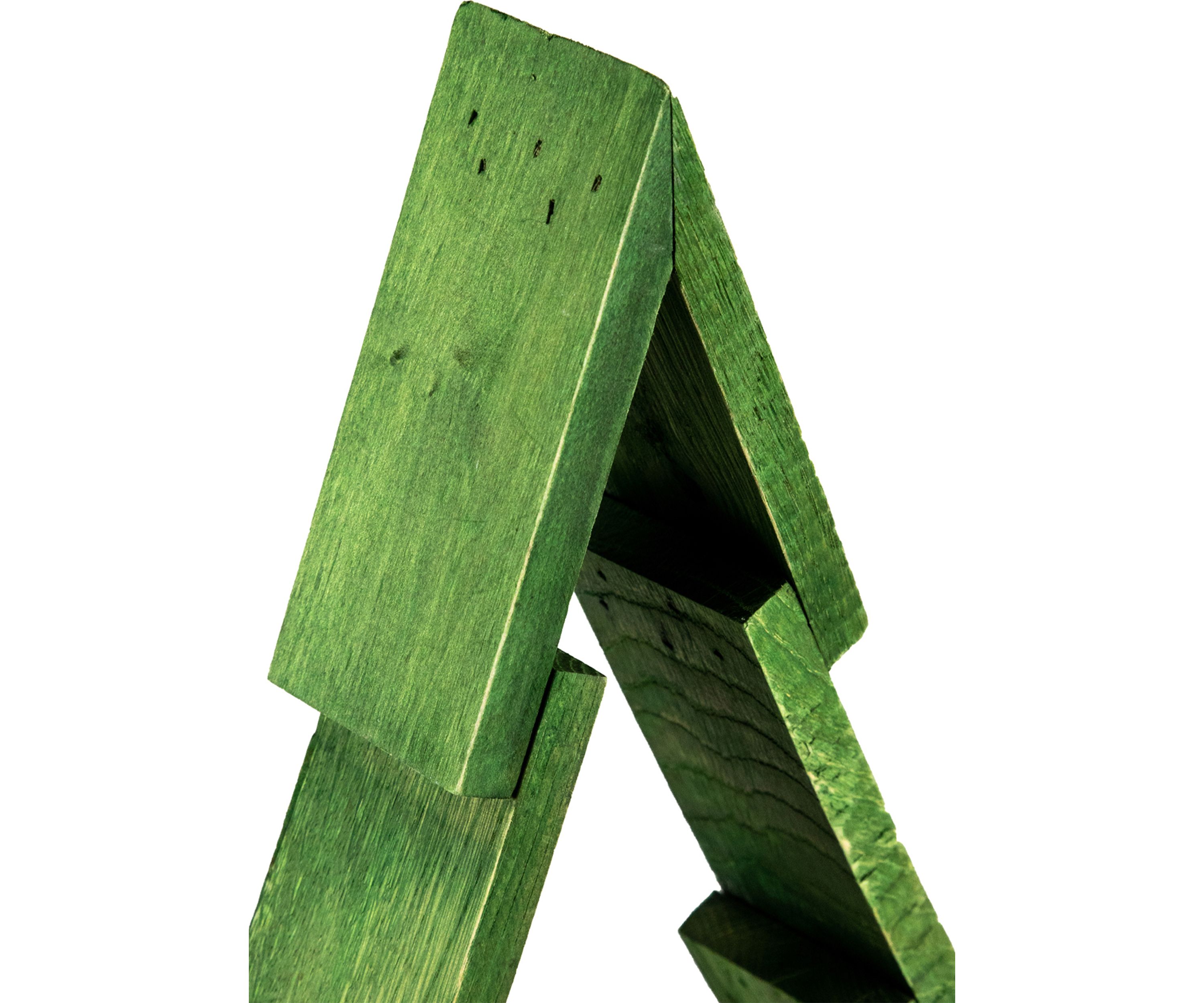 12Inch Green Geometric Wooden Christmas Tree Tabletop Display