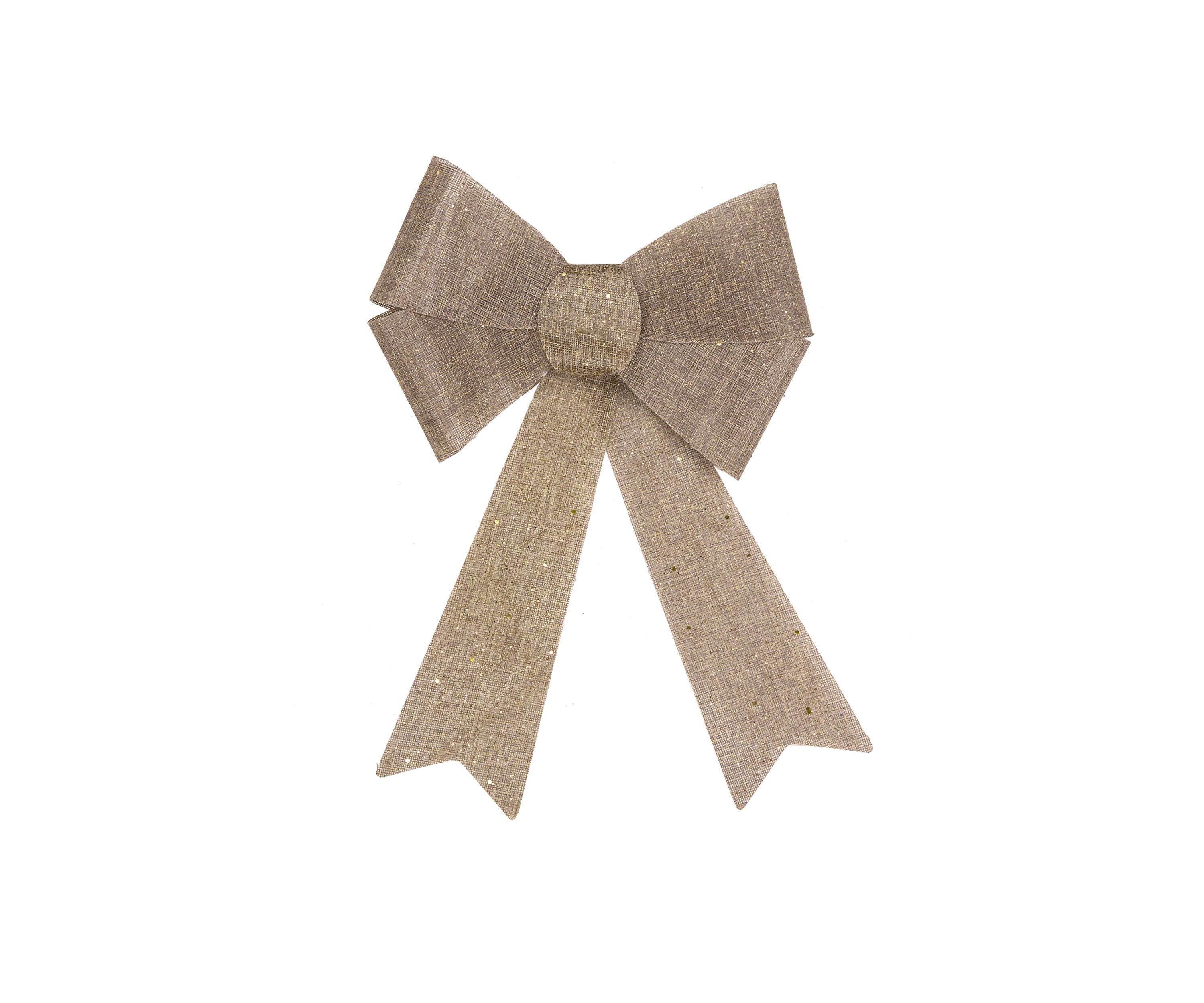 16Inch LED Lighted Gold Glitter Burlap Bow Christmas Decoration with Color Changing Lights