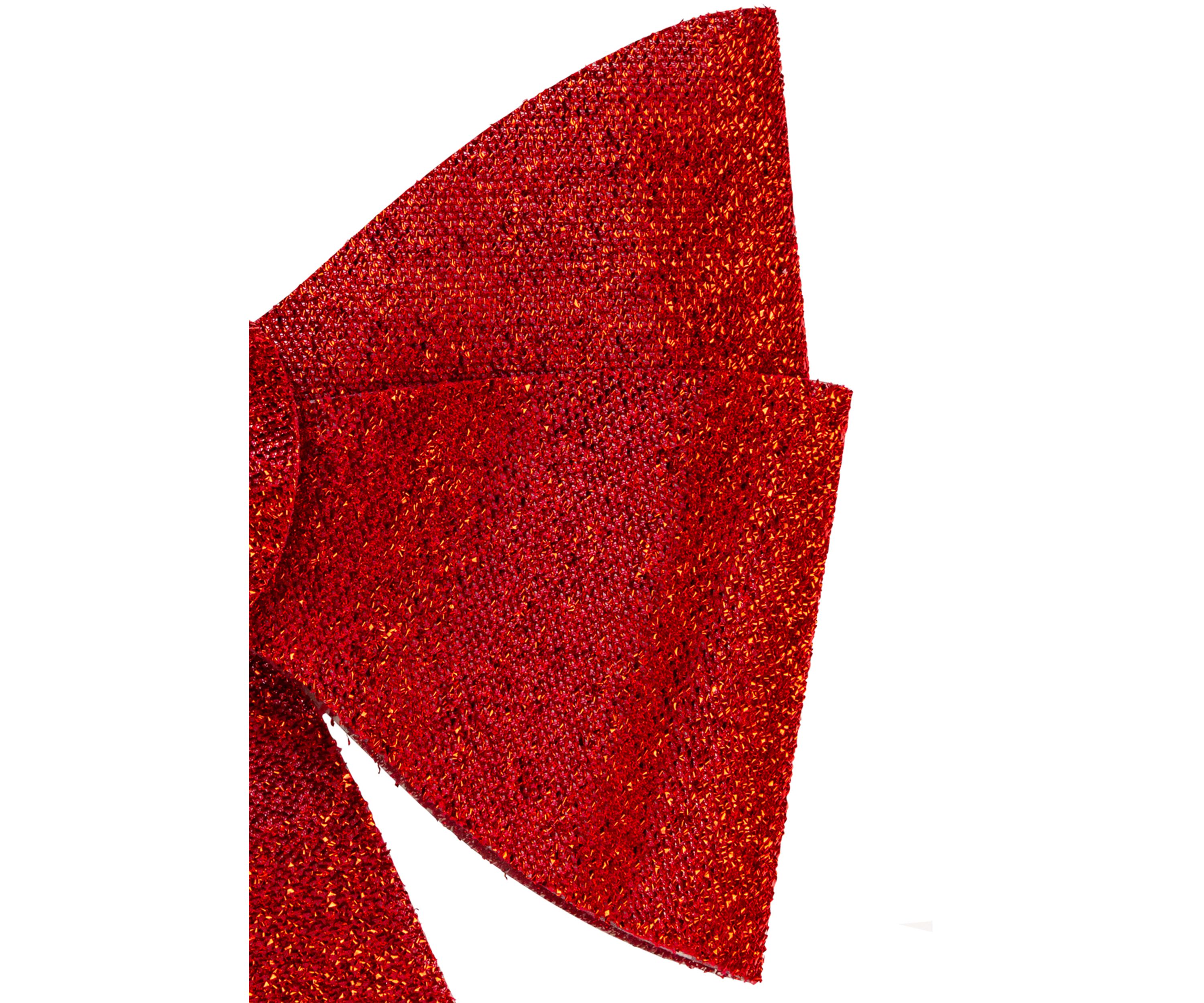 23Inch LED Lighted Red Tinsel Bow Christmas Decoration with Color Changing Lights