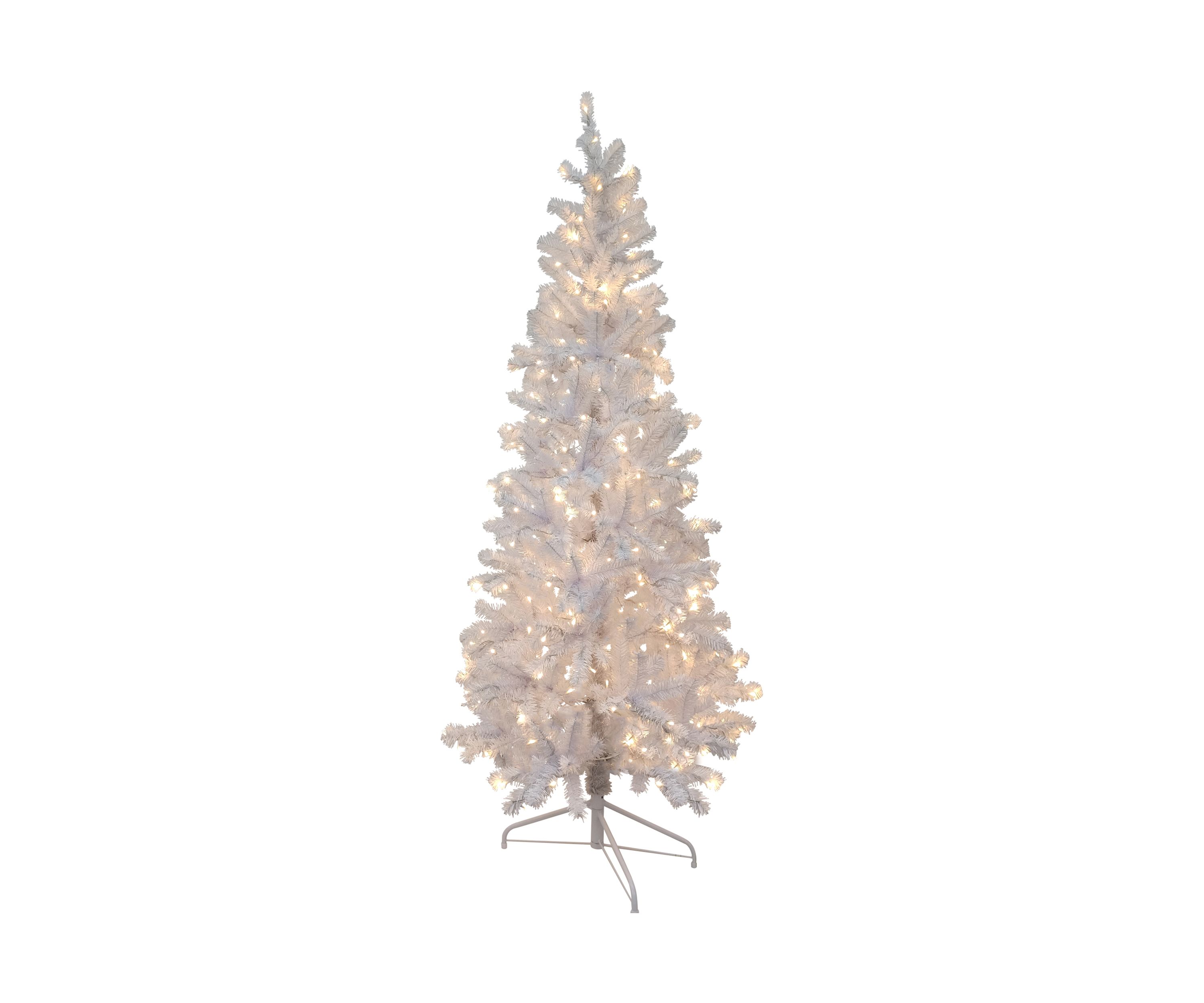 3 Pre-Lit Woodbury White Pine Slim Artificial Christmas Tree  Clear Lights
