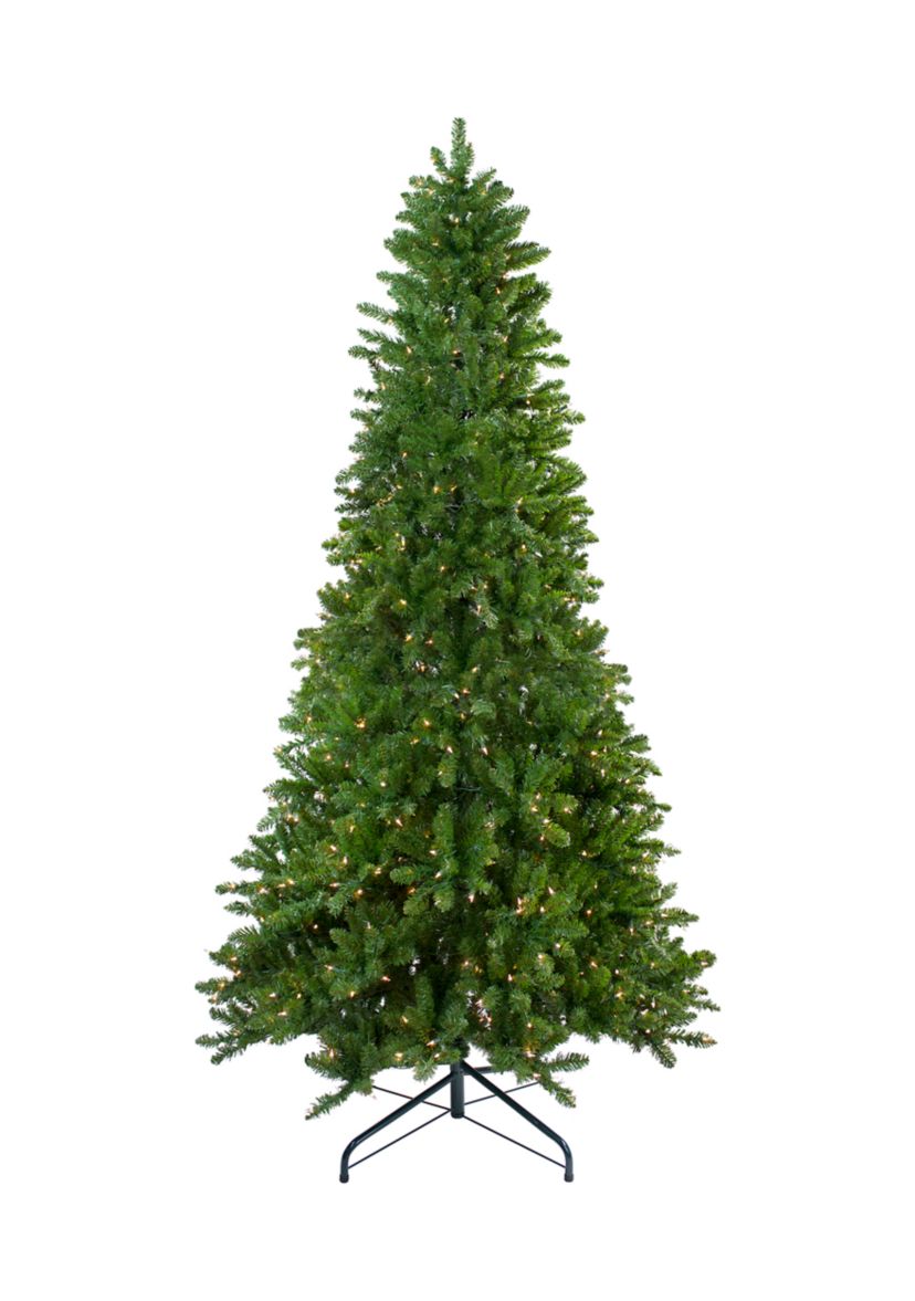 9 Pre-Lit Everett Pine Slim Artificial Christmas Tree  Clear Lights