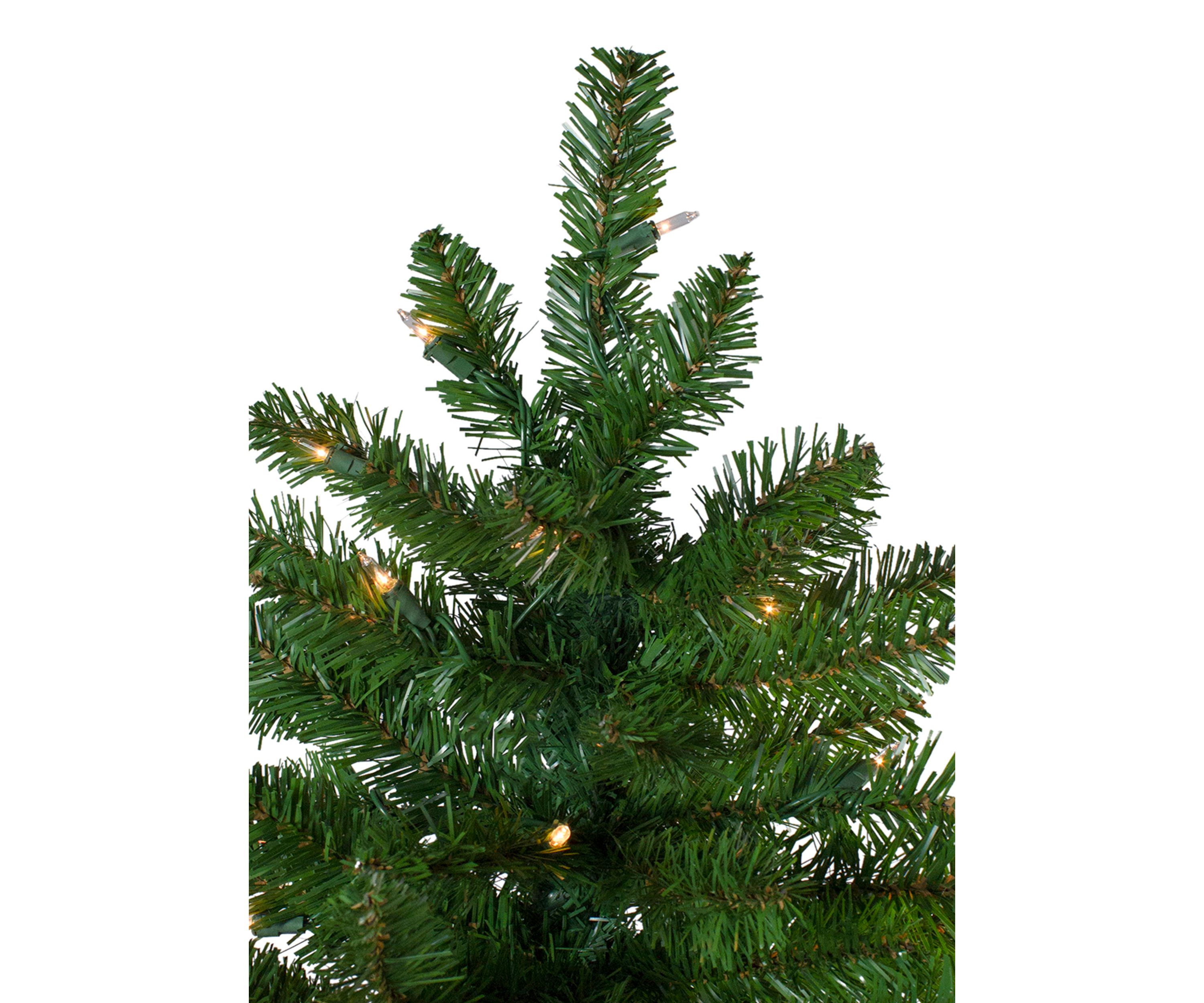 9 Pre-Lit Everett Pine Slim Artificial Christmas Tree  Clear Lights