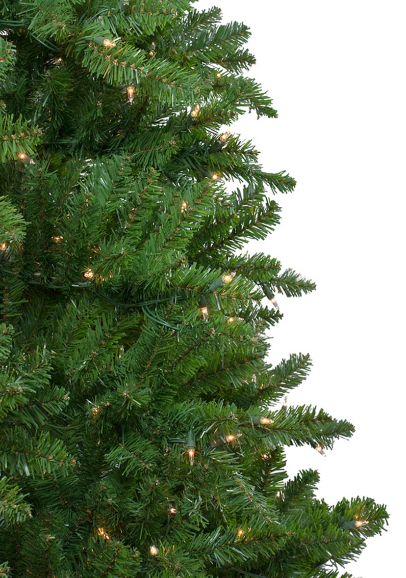 9 Pre-Lit Everett Pine Slim Artificial Christmas Tree  Clear Lights