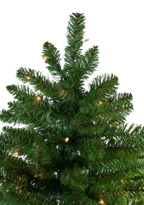 10' Pre-Lit Everett Pine Slim Artificial Christmas Tree  Clear Lights