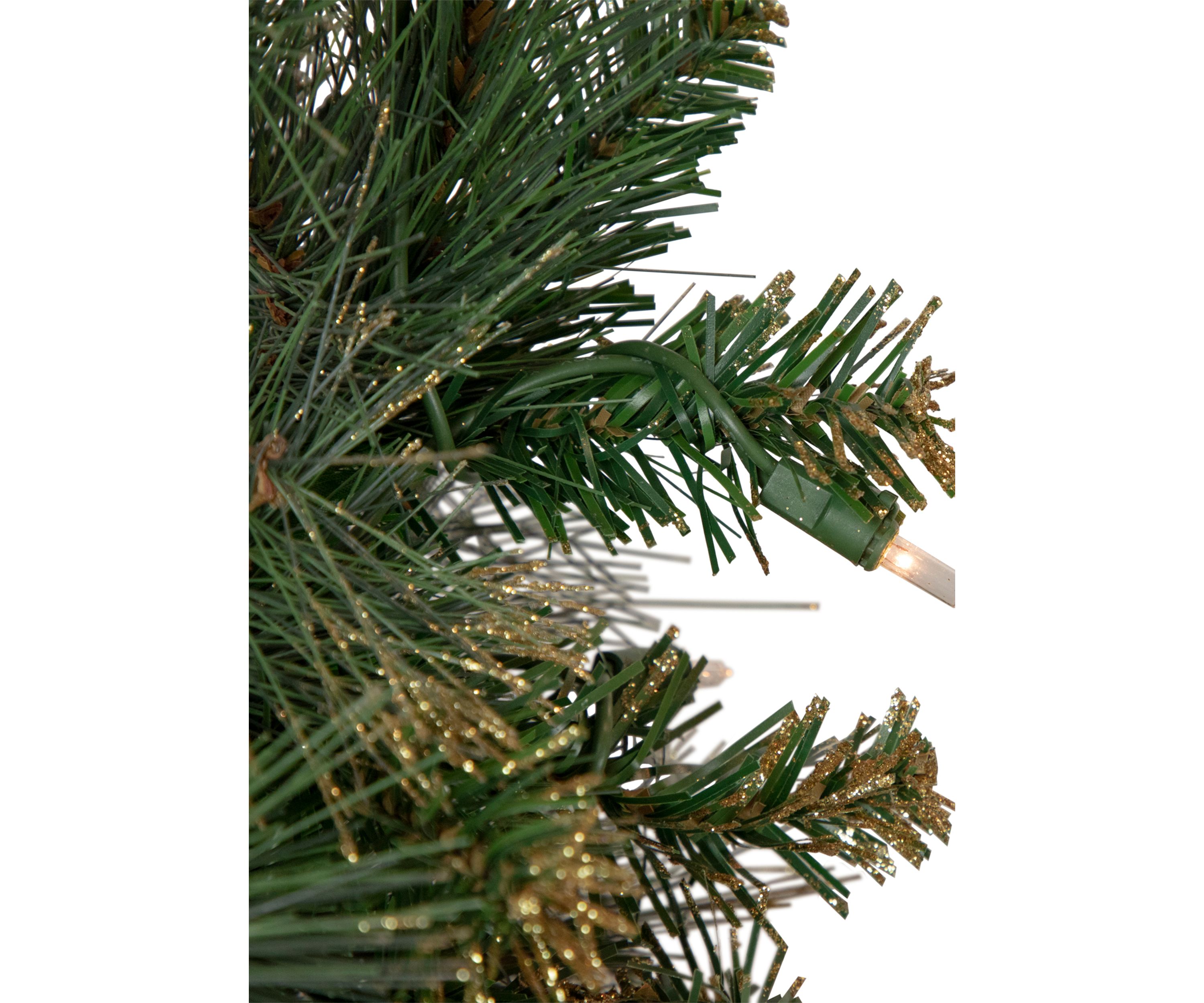 4.5 Pre-Lit Yorkshire Pine Pencil Artificial Christmas Tree  Clear Lights