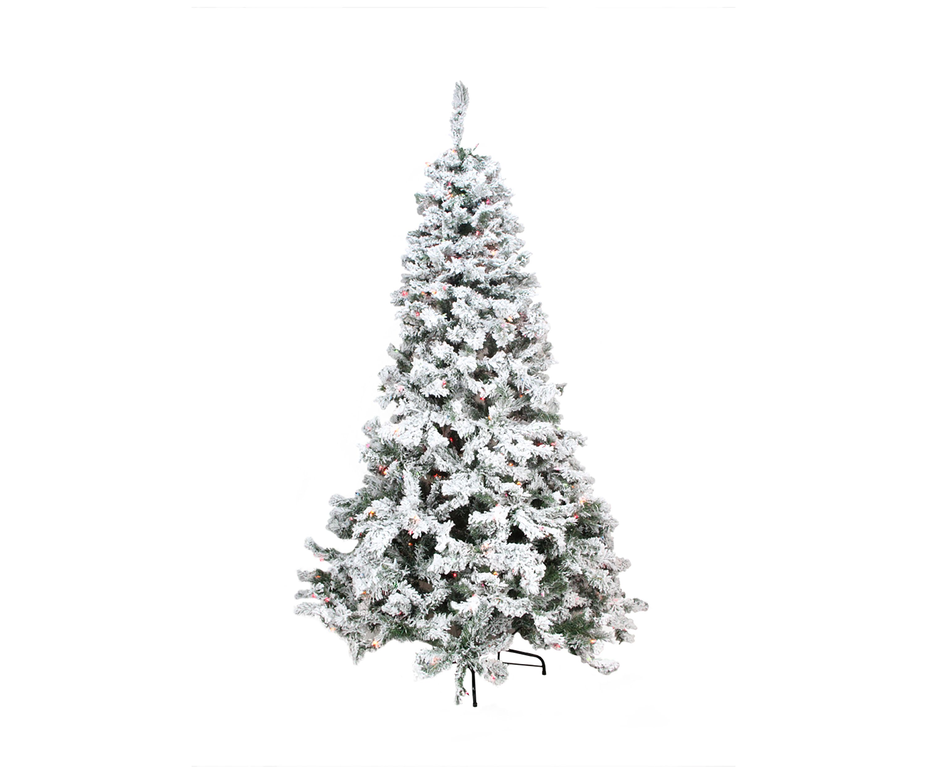 6.5 Pre-Lit Flocked Madison Pine Artificial Christmas Tree  Multi Lights