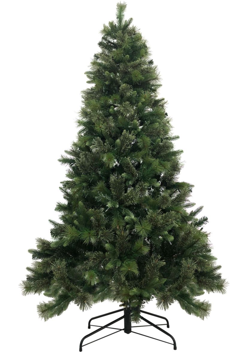 6.5 Pre-lit Snow Valley Pine Artificial Christmas Tree  Clear Lights