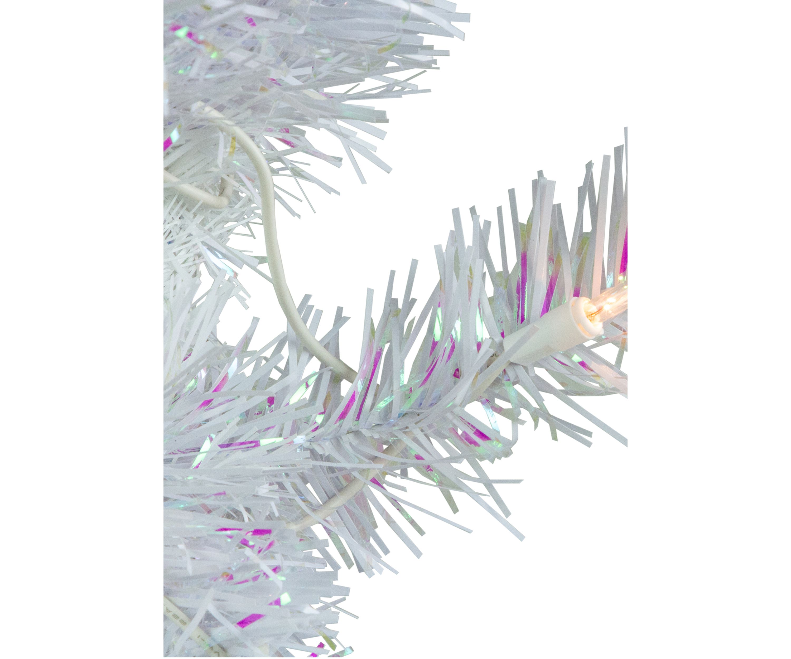 3 Pre-lit Rockport White Pine Artificial Christmas Tree  Clear Lights