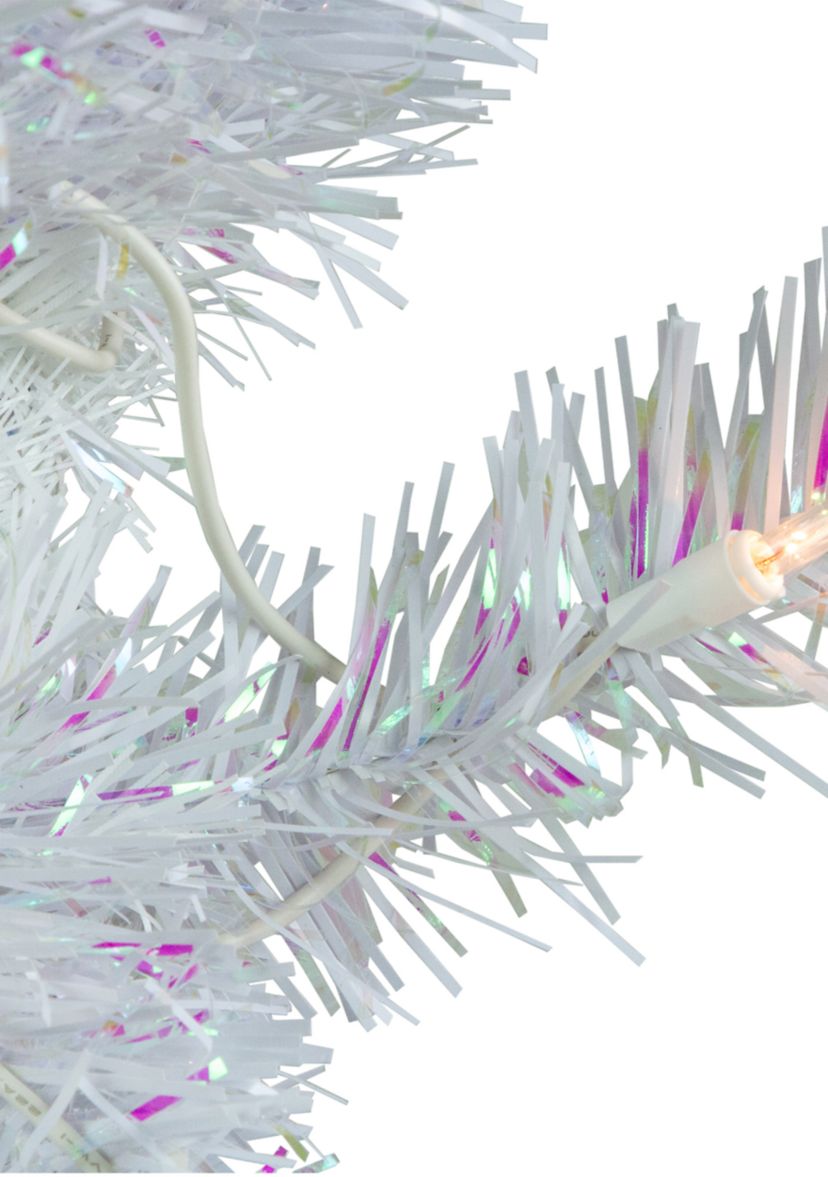 3 Pre-lit Rockport White Pine Artificial Christmas Tree  Clear Lights
