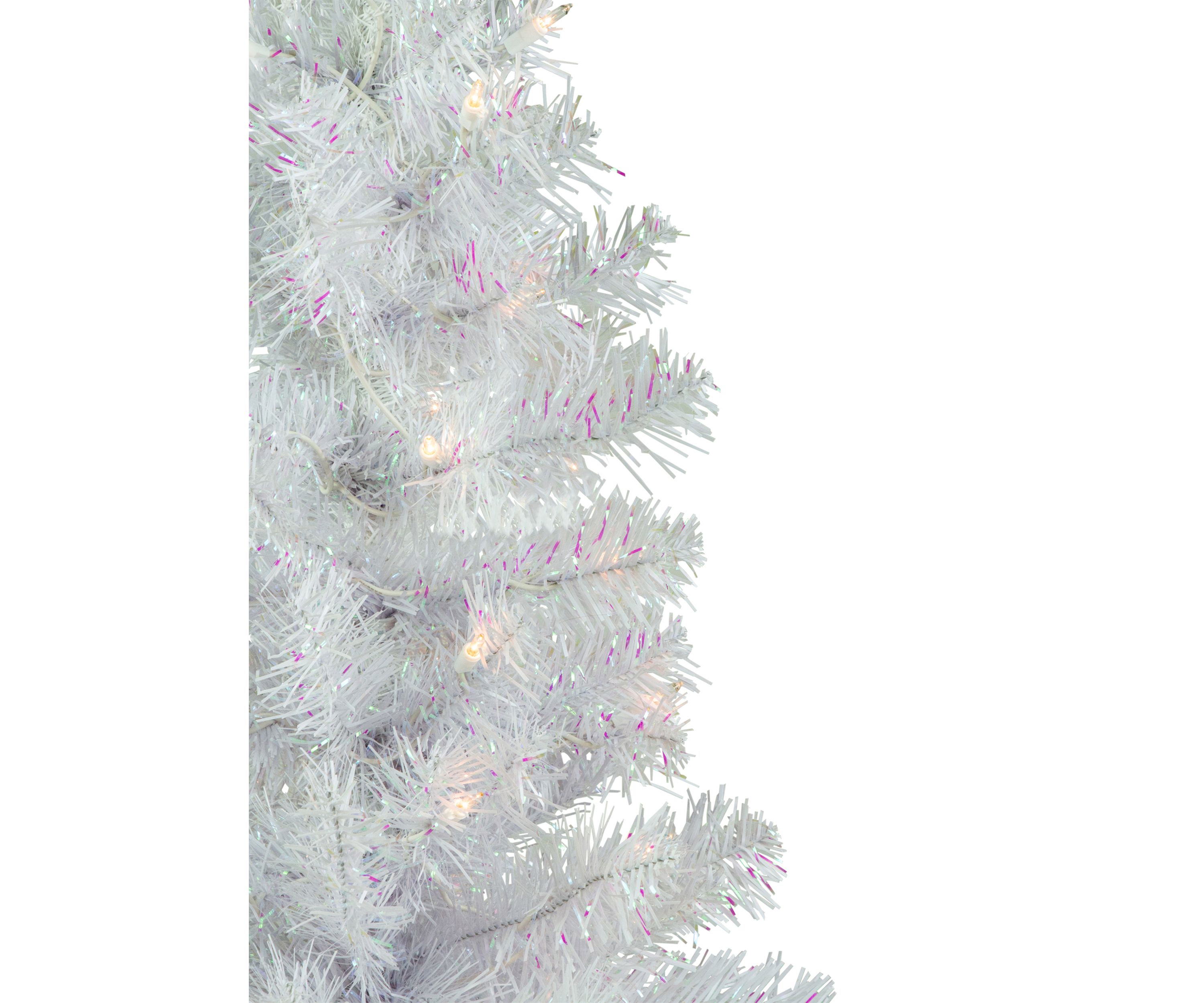 3 Pre-lit Rockport White Pine Artificial Christmas Tree  Clear Lights