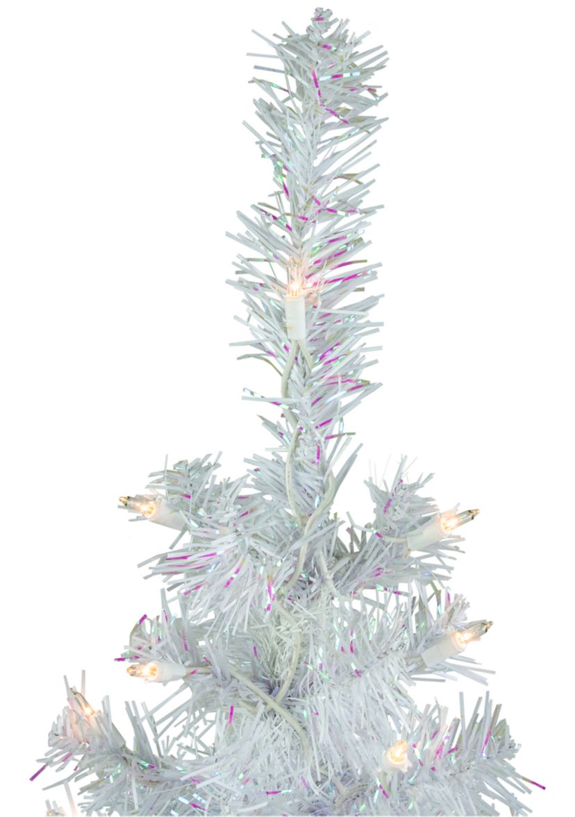 3 Pre-lit Rockport White Pine Artificial Christmas Tree  Clear Lights