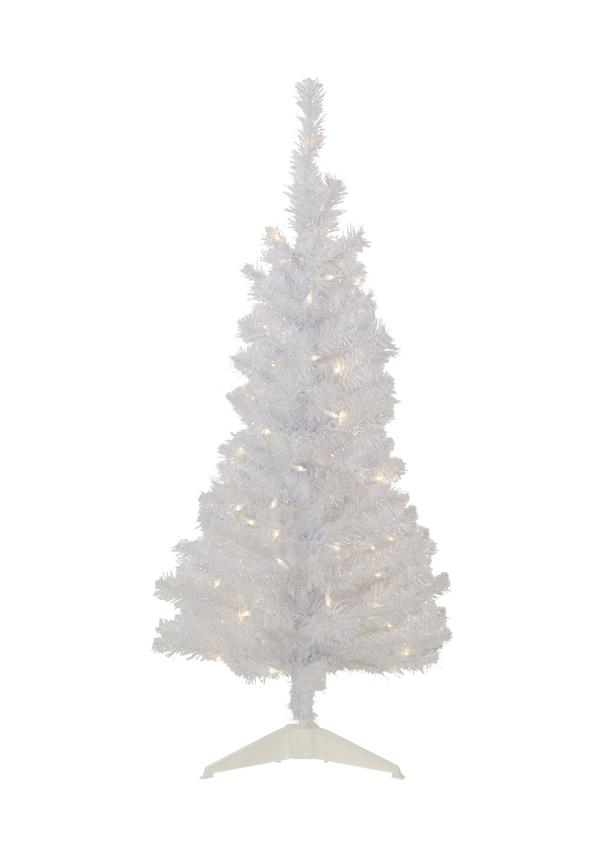 4 Pre-lit Rockport White Pine Artificial Christmas Tree  Clear Lights