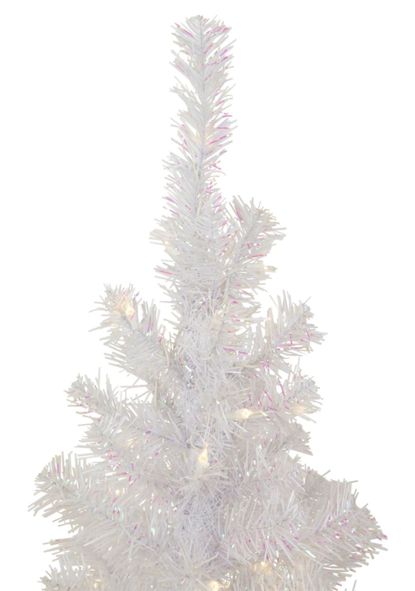 4 Pre-lit Rockport White Pine Artificial Christmas Tree  Clear Lights