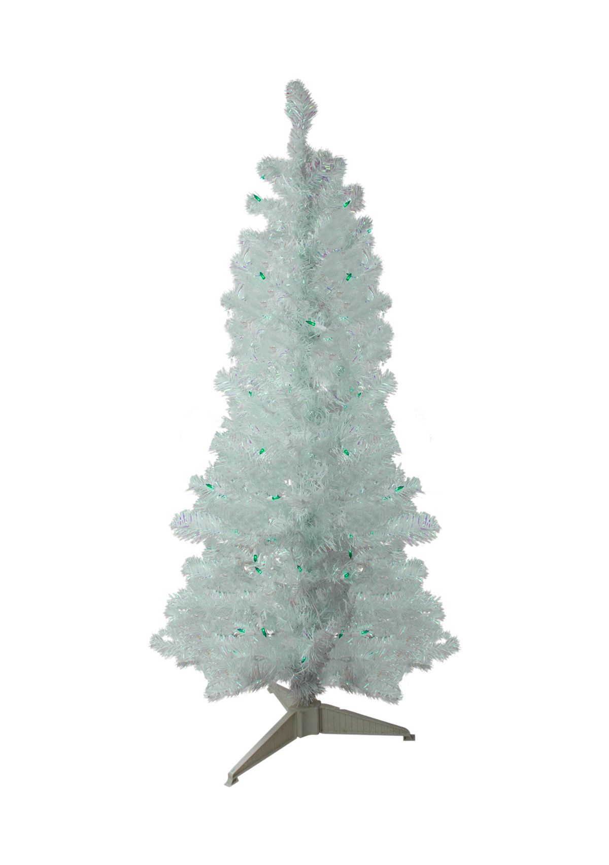 4 Pre-lit Rockport White Pine Artificial Christmas Tree  Green Lights