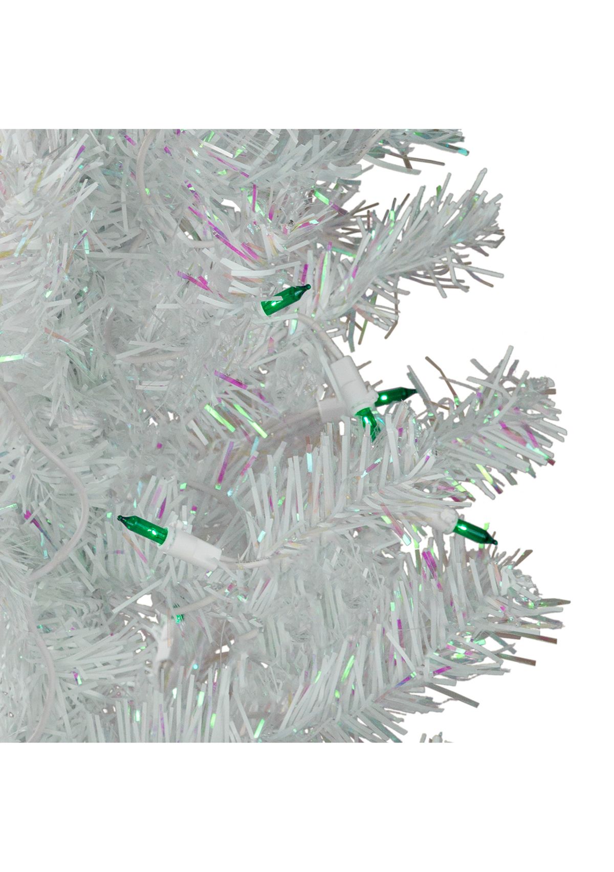 4 Pre-lit Rockport White Pine Artificial Christmas Tree  Green Lights