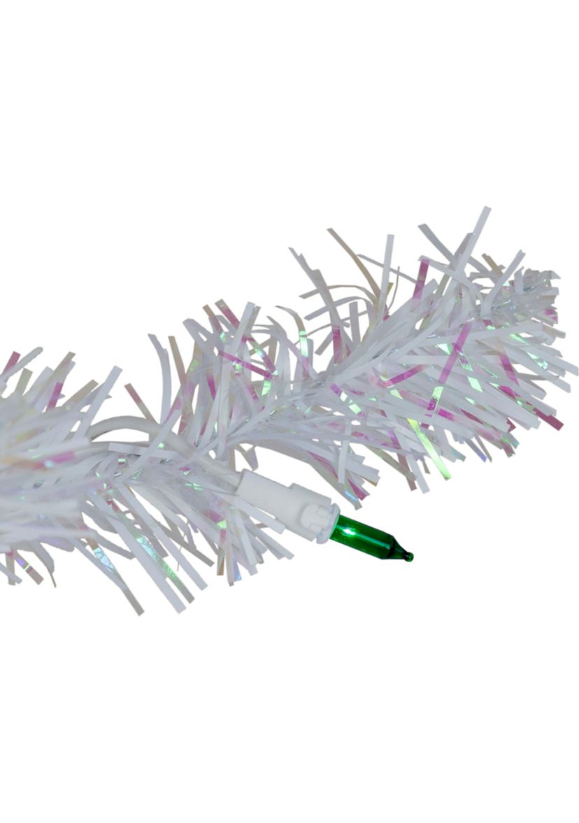 4 Pre-lit Rockport White Pine Artificial Christmas Tree  Green Lights