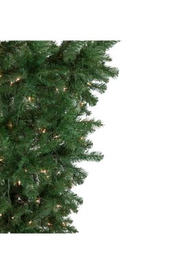 5.5' Pre-Lit Medium Upside Down Spruce Artificial Christmas Tree  Clear Lights