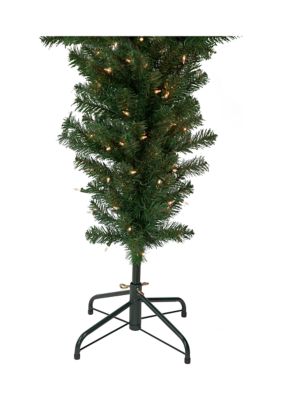 5.5' Pre-Lit Medium Upside Down Spruce Artificial Christmas Tree  Clear Lights