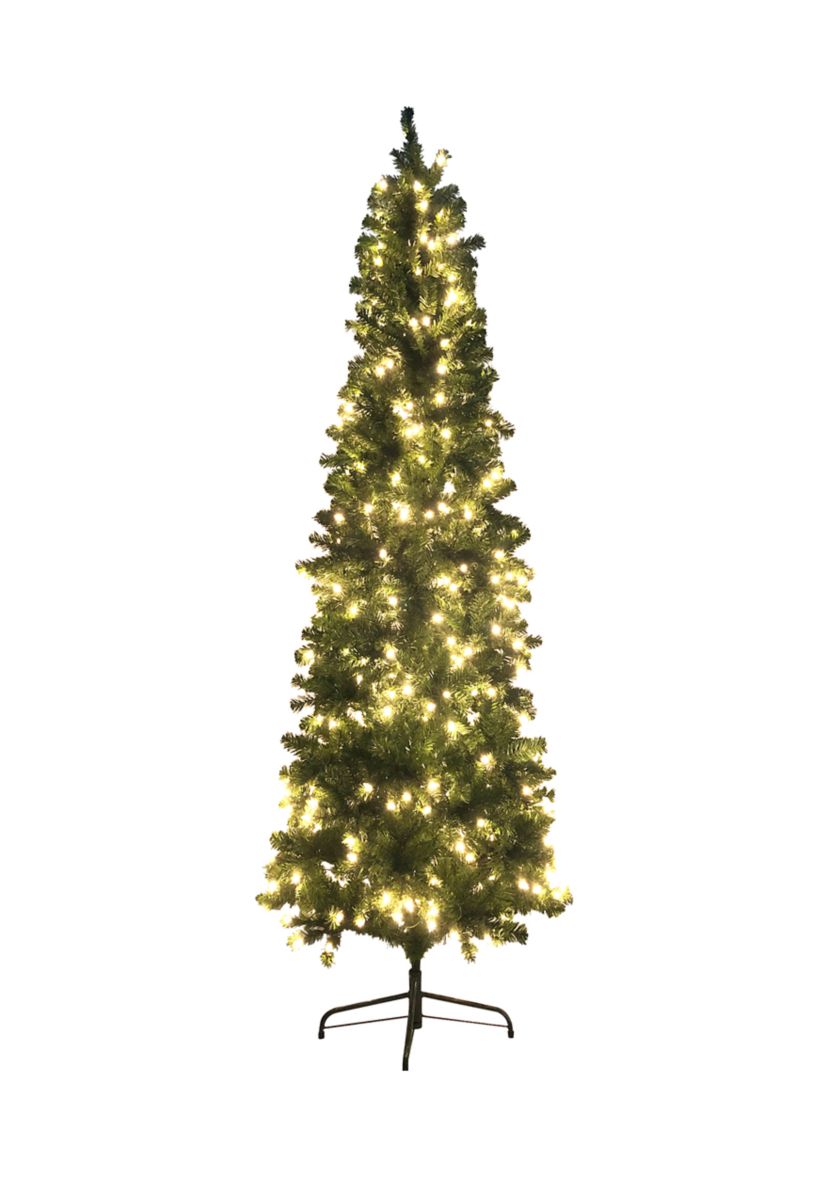 7.5 Pre-Lit Hazelton Spruce Pencil Artificial Christmas Tree  Clear Lights