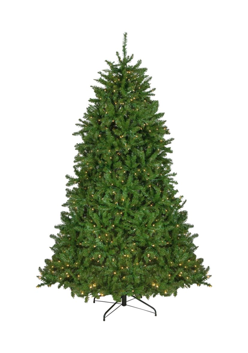 7.5 Pre-Lit Rockwood Pine Artificial Christmas Tree  Clear LED Lights
