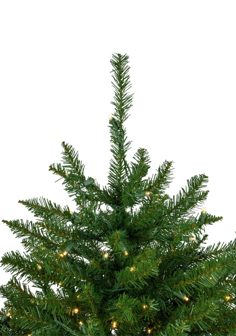 7.5 Pre-Lit Rockwood Pine Artificial Christmas Tree  Clear LED Lights