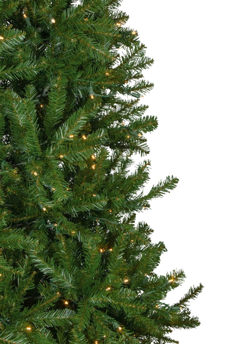 7.5 Pre-Lit Rockwood Pine Artificial Christmas Tree  Clear LED Lights