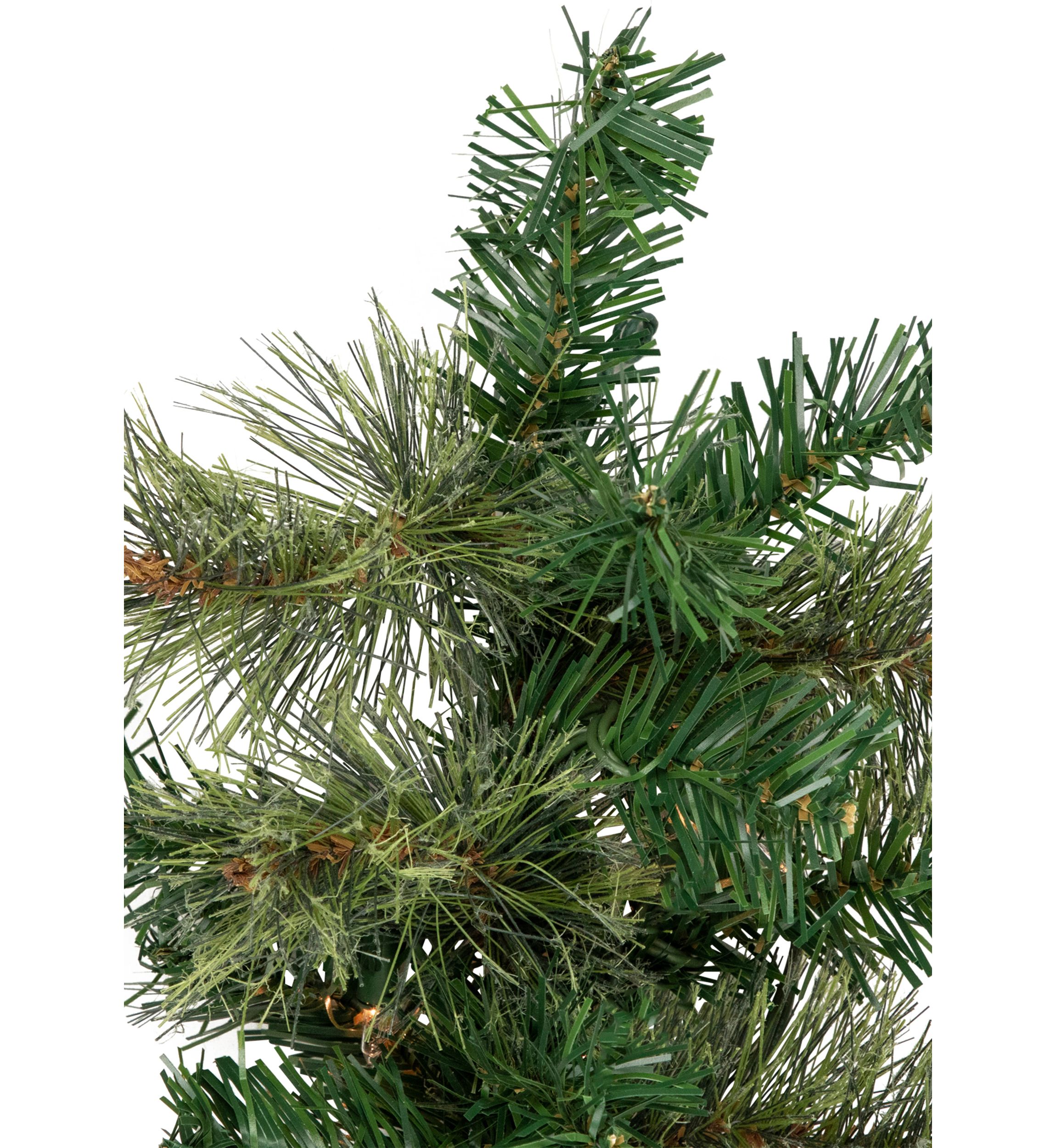 9 x 10Inch Pre-Lit Oregon Cashmere Pine Artificial Christmas Garland  Clear Lights