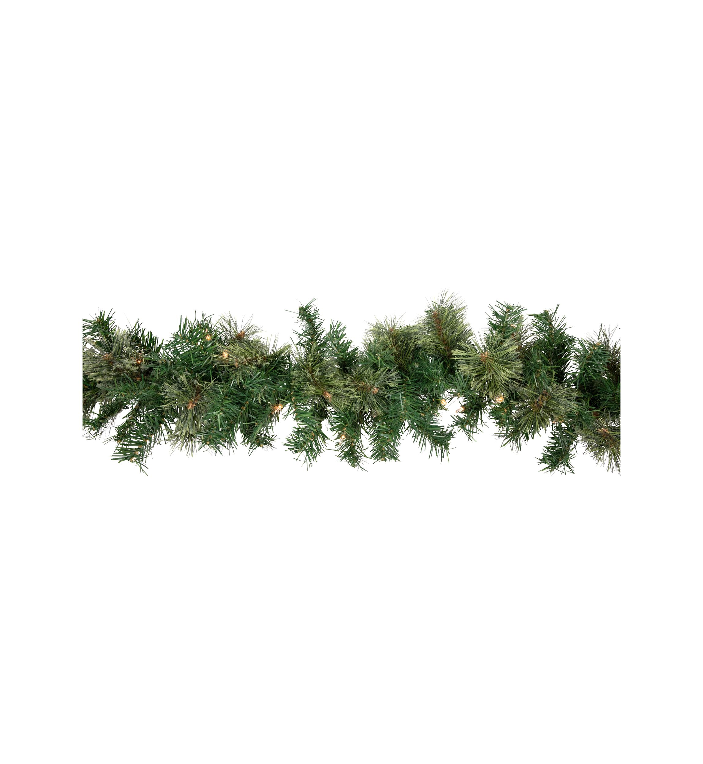 9 x 10Inch Pre-Lit Oregon Cashmere Pine Artificial Christmas Garland  Clear Lights