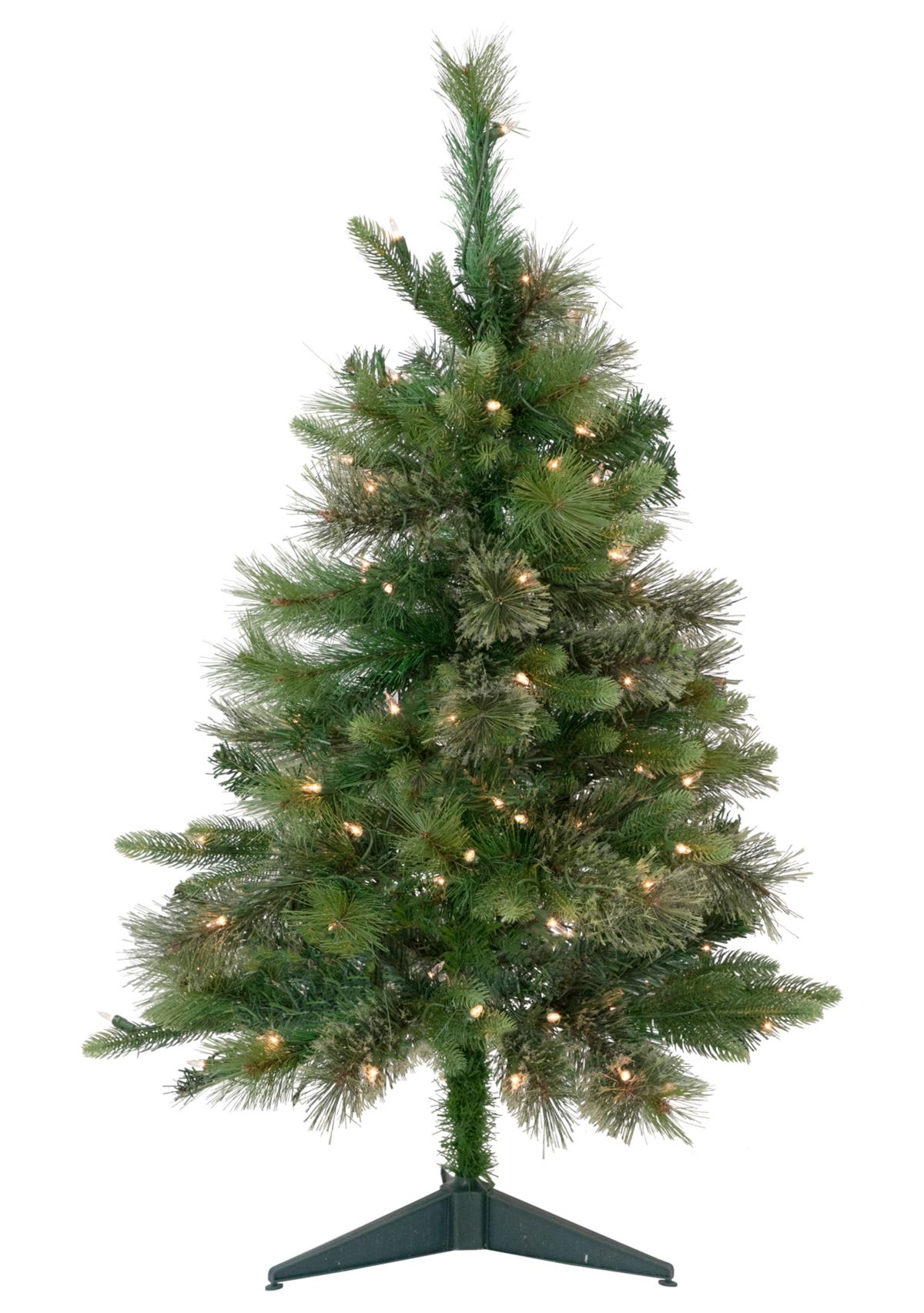 3 Pre-Lit Kingston Cashmere Pine Full Artificial Christmas Tree  Clear Lights