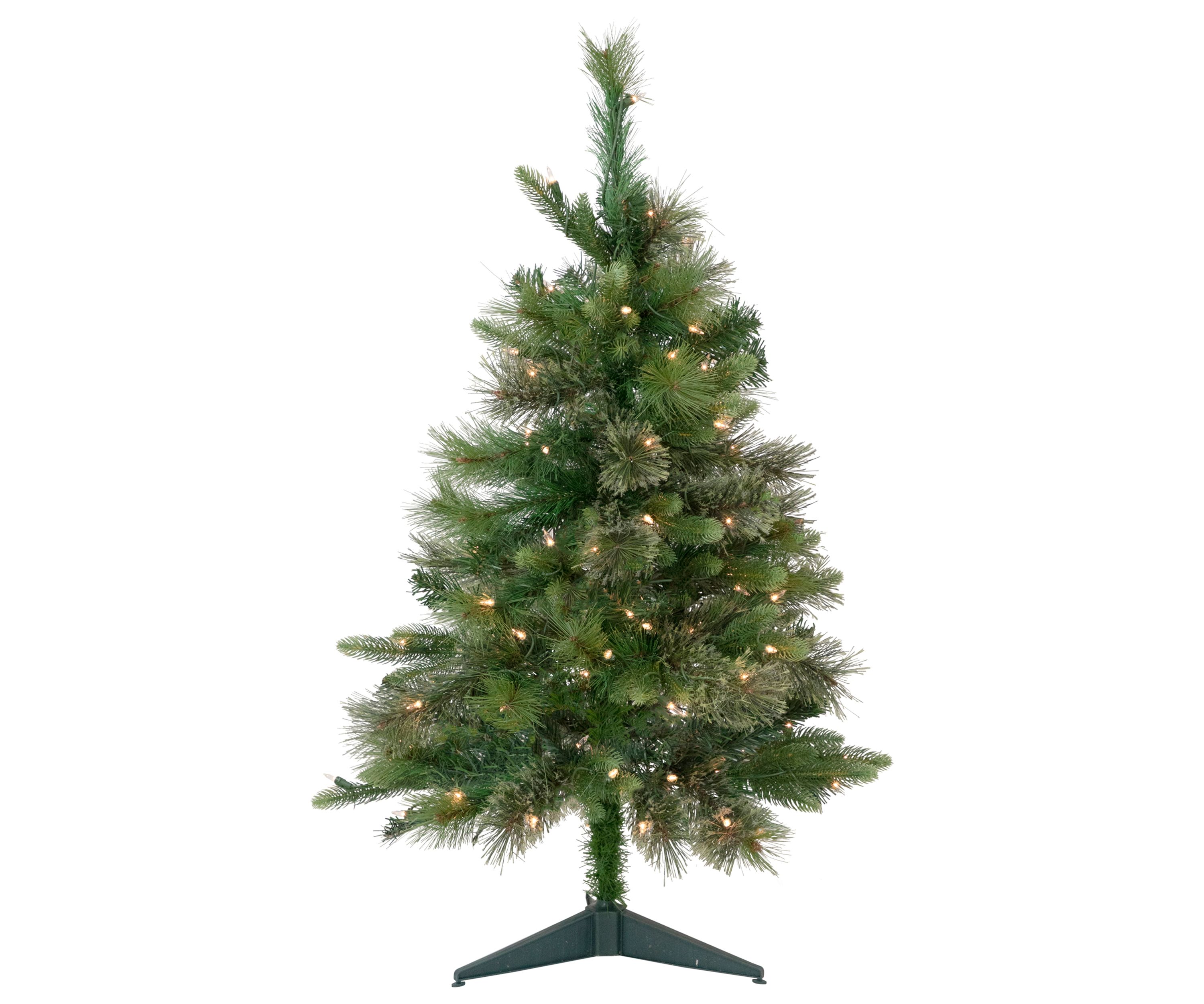 3 Pre-Lit Kingston Cashmere Pine Full Artificial Christmas Tree  Clear Lights